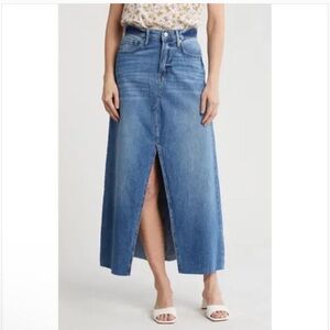 Lucky Brand Blue Denim Maxi Skirt